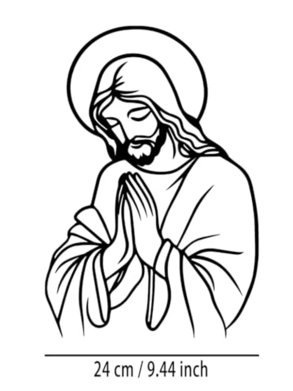 BRAND NEW Jesus Praying Hands Metal Wall Decor